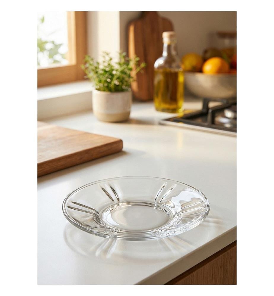 Untertassen-Set (6-teilig) – transparent