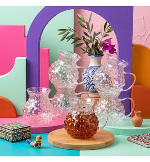 Teetassen-Set (6-teilig) – transparent
