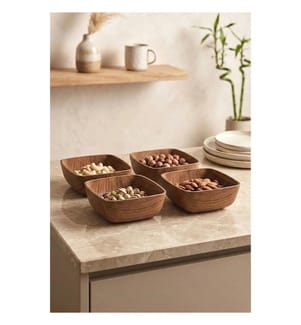 Aperitif-Schalenset (4-teilig) – braun