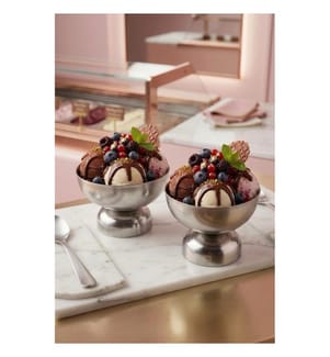 Eisbecher-Set (2-teilig) – Silber
