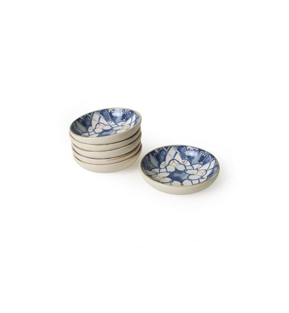 Sossenschalen-Set (6-teilig) – Weiss und Blau