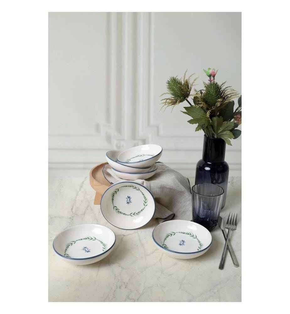 Sossenschalen-Set (6-teilig) – Weiss, Marineblau und Grün