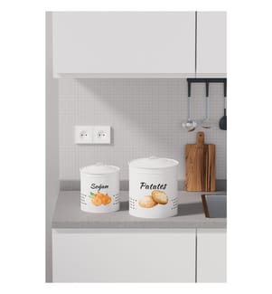 Eimer-Set (2-teilig) – weiss