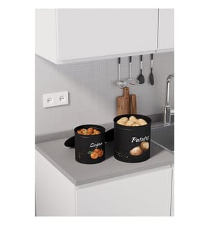 Eimer-Set (2-teilig) – schwarz