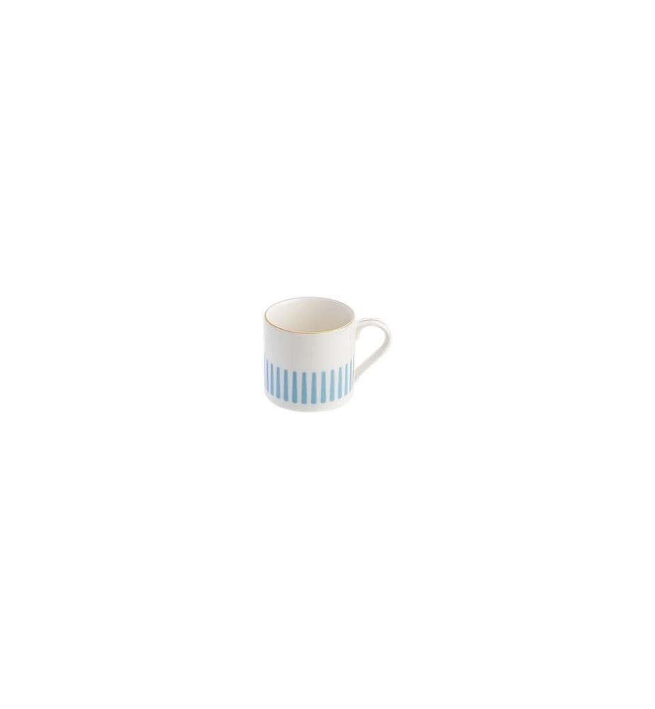 Kaffeeservice (4-teilig) – Weiss, Gold und Hellblau