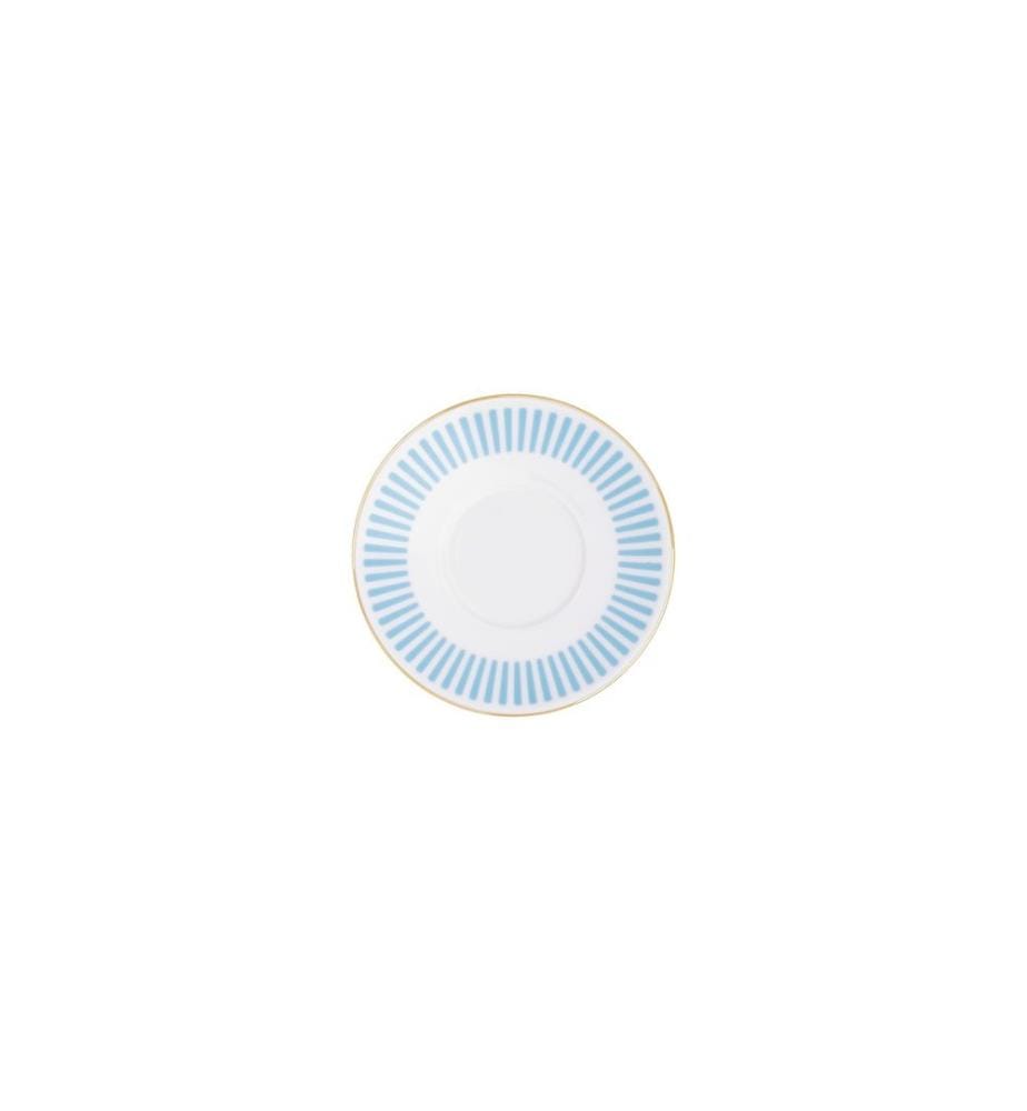 Kaffeeservice (4-teilig) – Weiss, Gold und Hellblau
