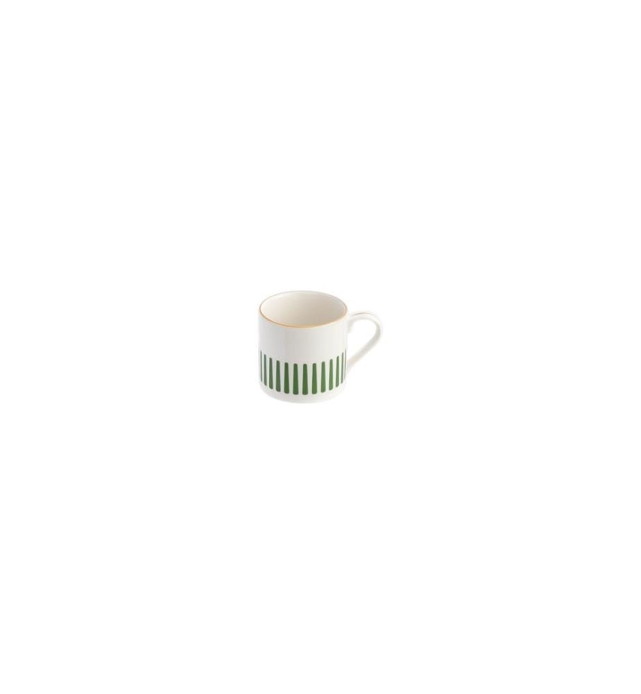 Coffee Set (4-Piece) - White, Gold, and Dark Green