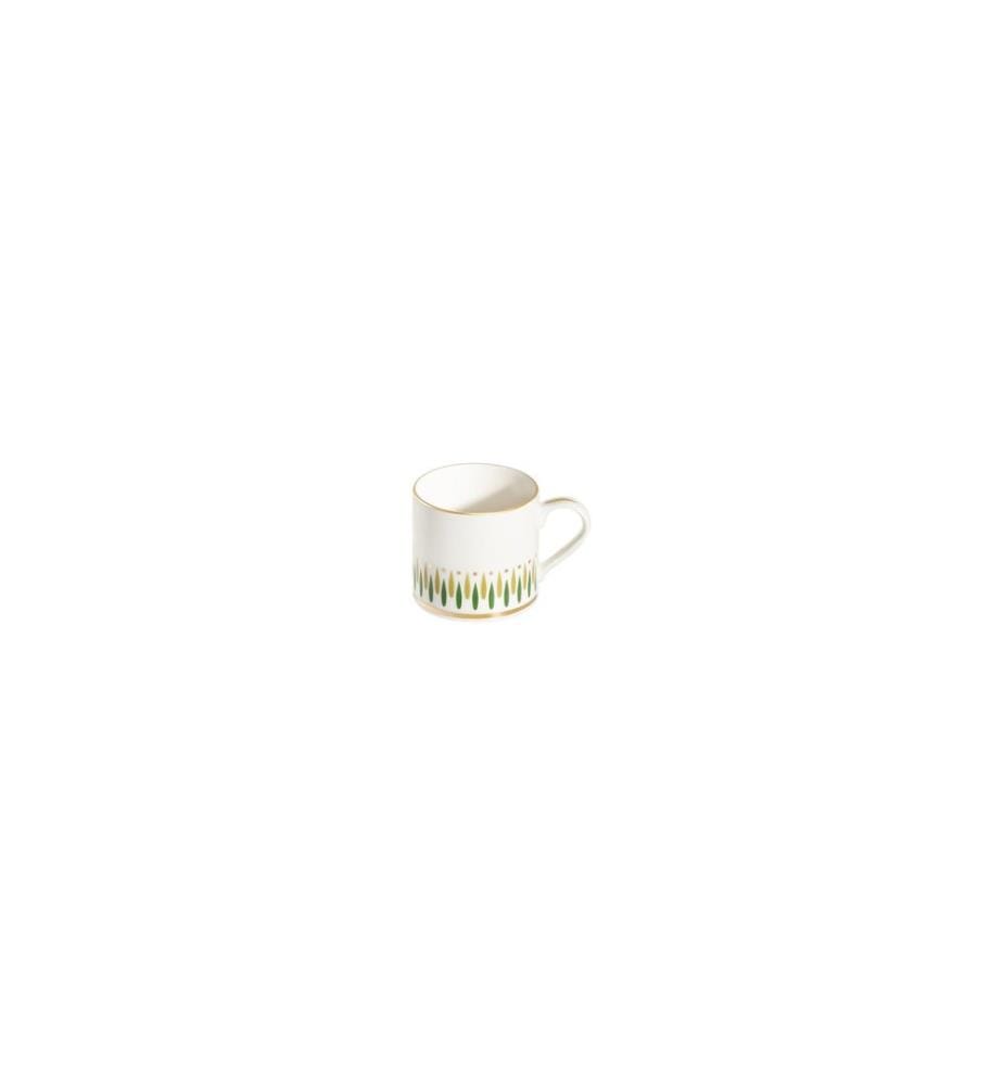 Kaffeeservice (4-teilig) – Weiss, Gold, Grün und Khaki