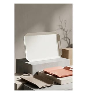 Tablett-Set (3-teilig) – cremefarben, rosa und braun