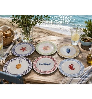 Servierteller-Set (6-teilig) – mehrfarbig