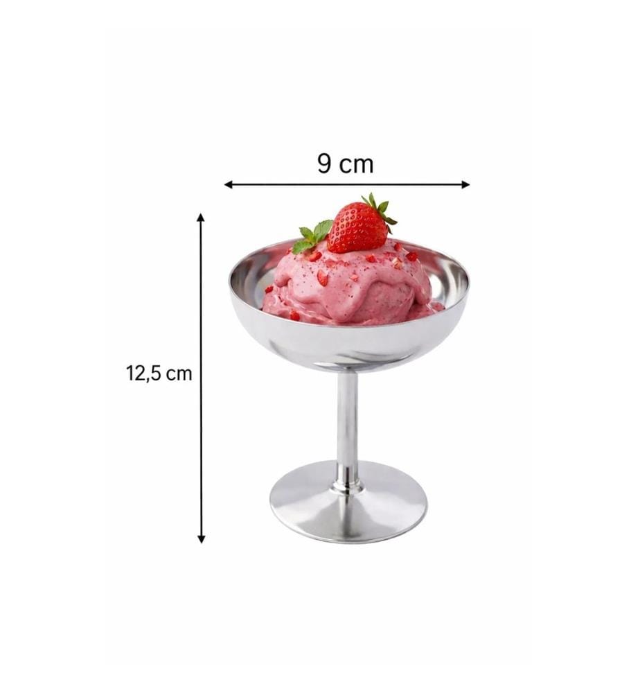 Eisbecher-Set (2-teilig) – Silber