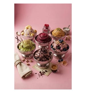 Eisbecher-Set (6-teilig) – Silber