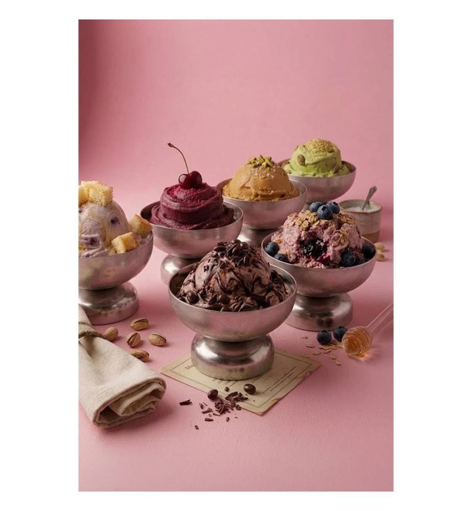Eisbecher-Set (6-teilig) – Silber