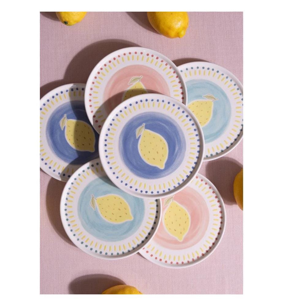 Dessertteller-Set (6-teilig) – mehrfarbig