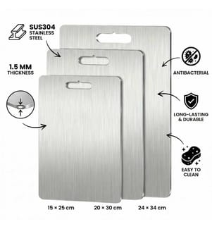 Schneidebrett-Set (3-teilig) – Silber