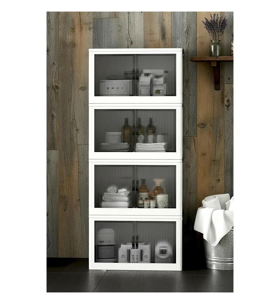 Vielseitiger Kunststoffschrank – weiss
