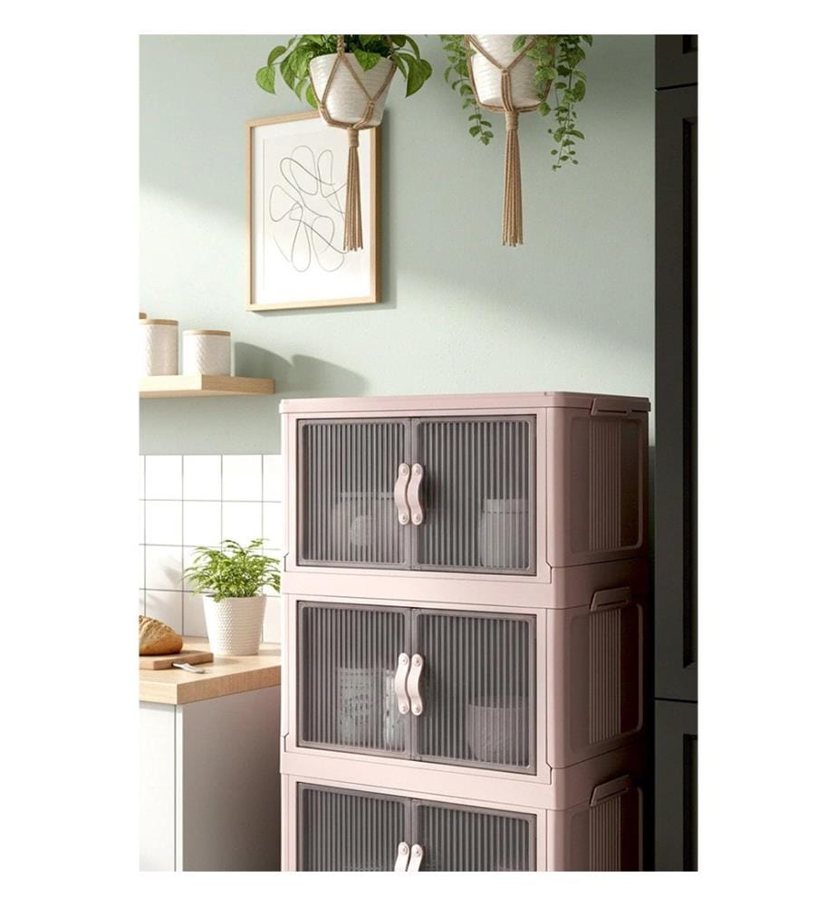Vielseitiger Kunststoffschrank – rosa