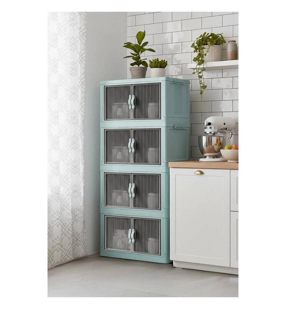 Vielseitiger Kunststoffschrank – blau
