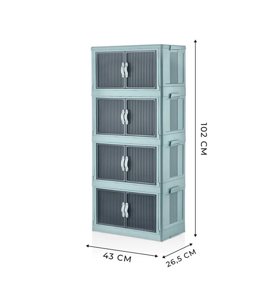 Vielseitiger Kunststoffschrank – blau