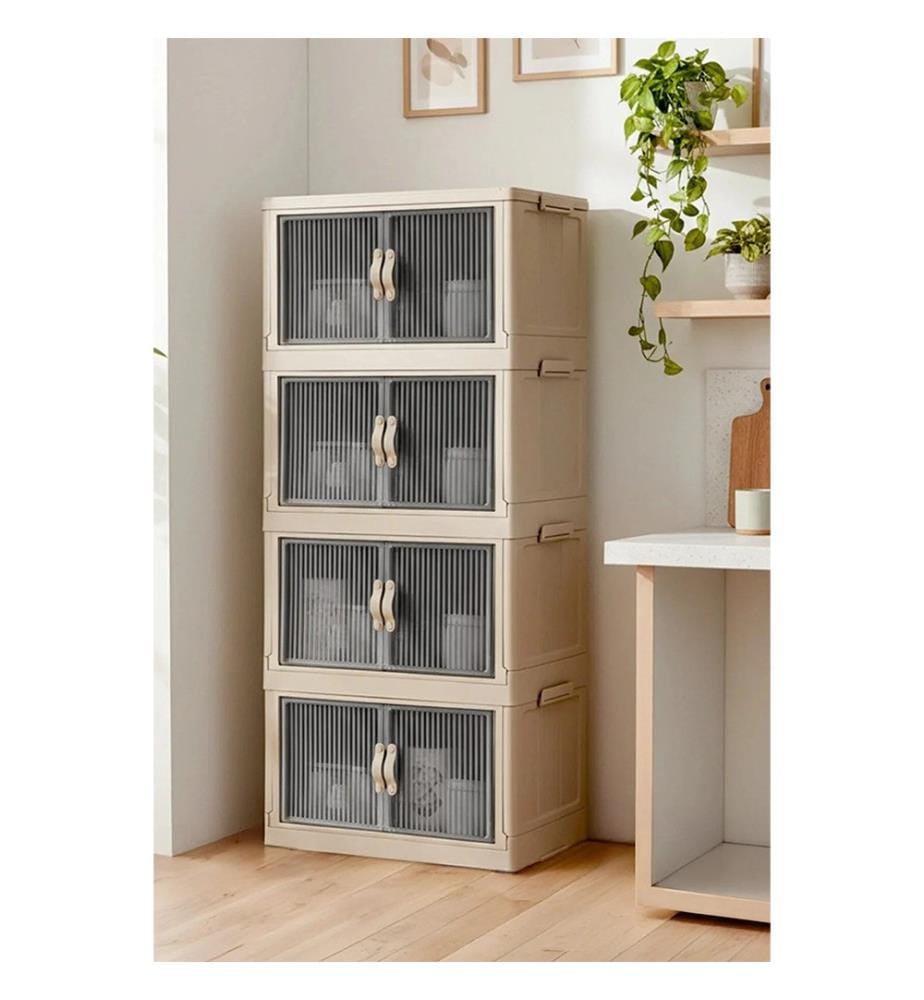 Vielseitiger Kunststoffschrank – braun