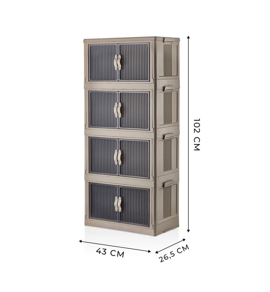 Vielseitiger Kunststoffschrank – braun