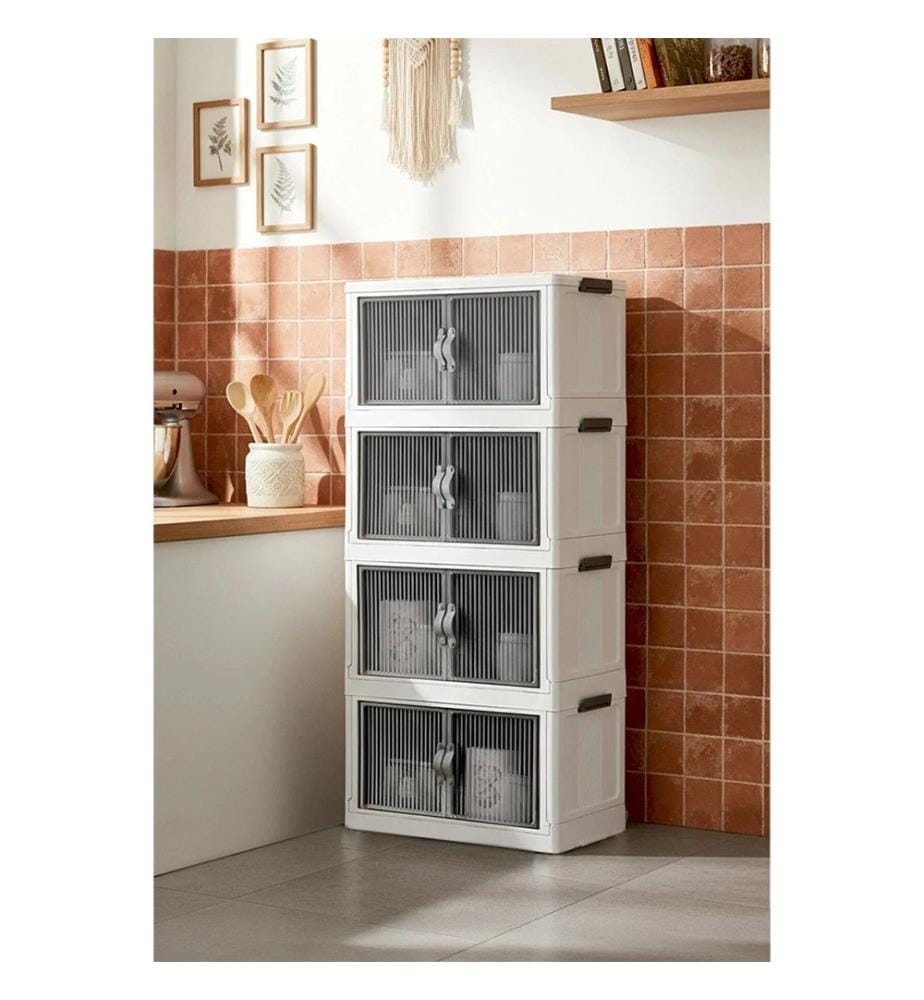 Vielseitiger Kunststoffschrank – weiss