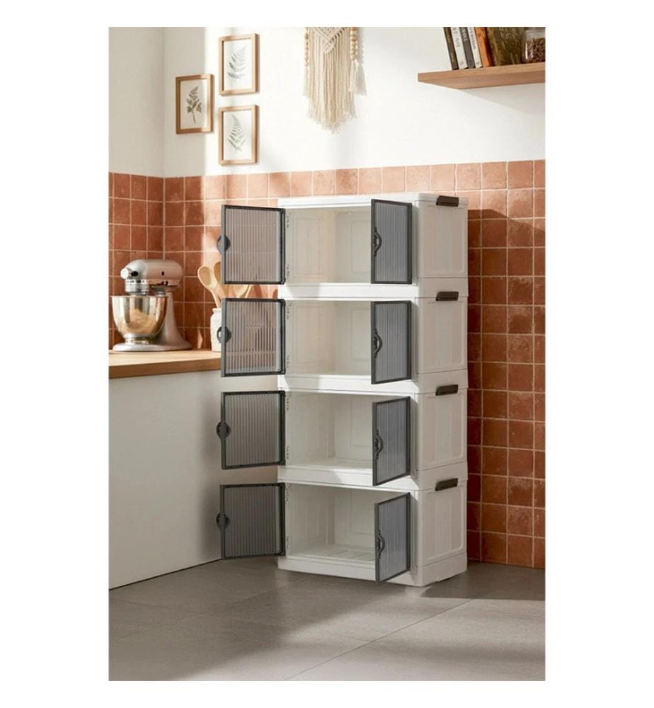Vielseitiger Kunststoffschrank – weiss