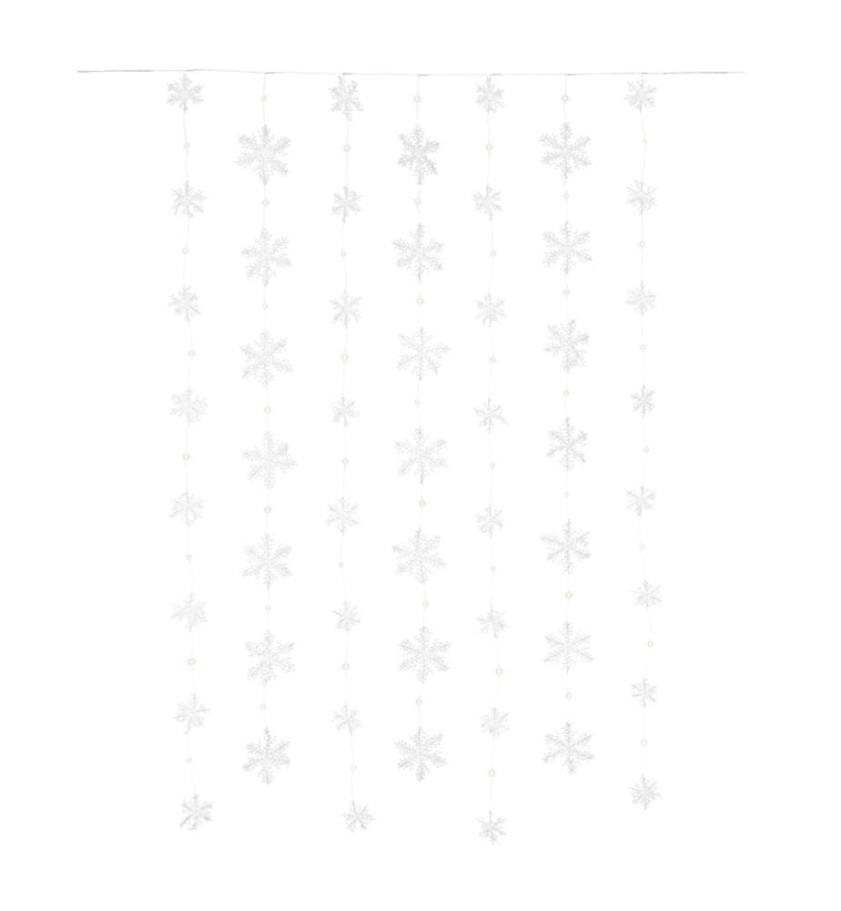Décoration Lumineuse LED Snowflake Curtain - Blanc