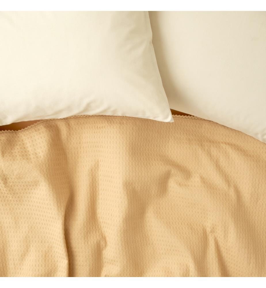 Doppelbettüberwurf aus Waffelpiqué Stormi 200x220 cm - Beige