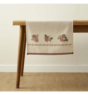 Tischläufer mit Rosendruck - 50x150 cm
