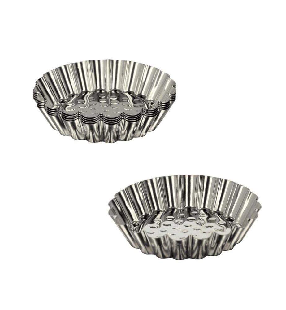 Set di 6 stampi da pasticceria in acciaio inox