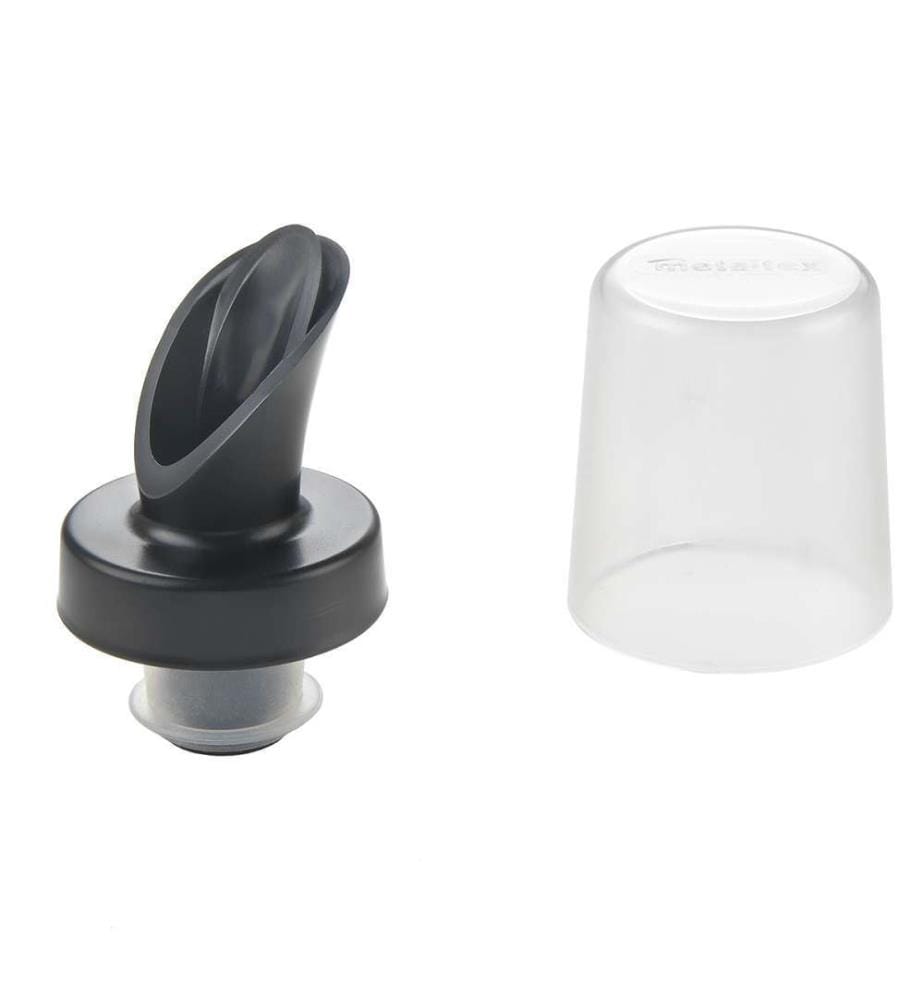 Verseur de vin avec bouchon plastique/silicone anti-gouttes