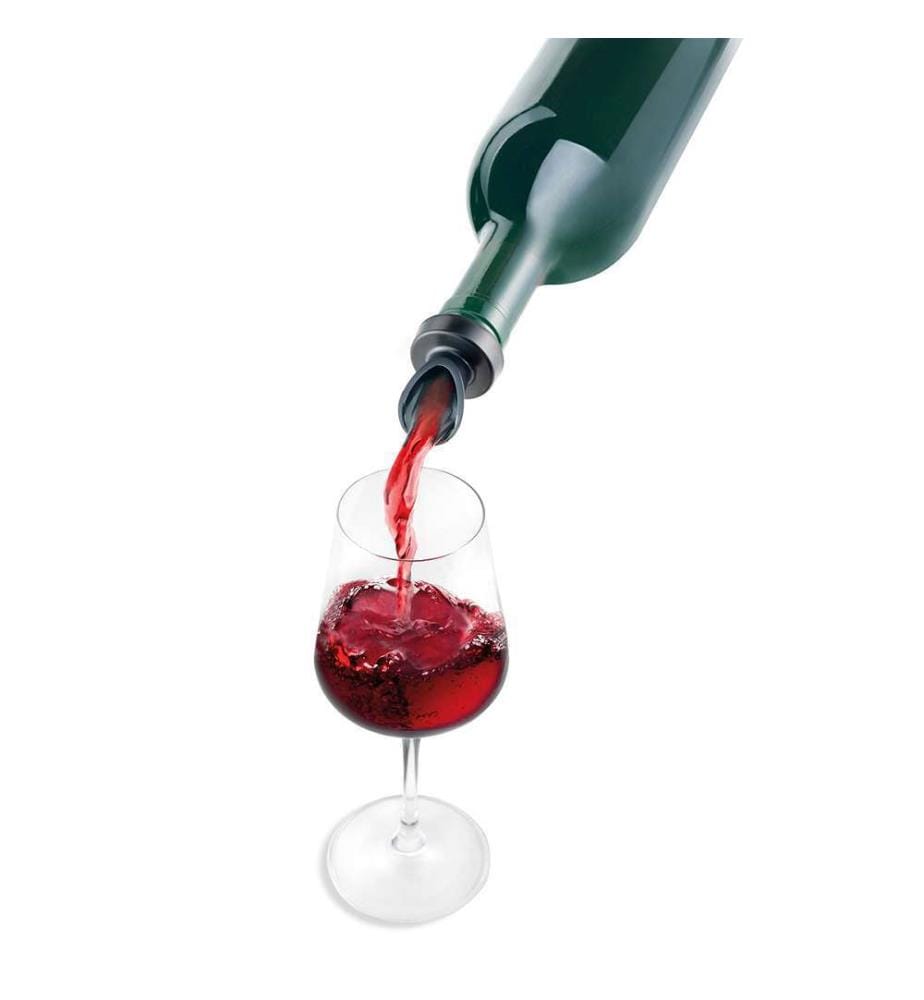 Verseur de vin avec bouchon plastique/silicone anti-gouttes