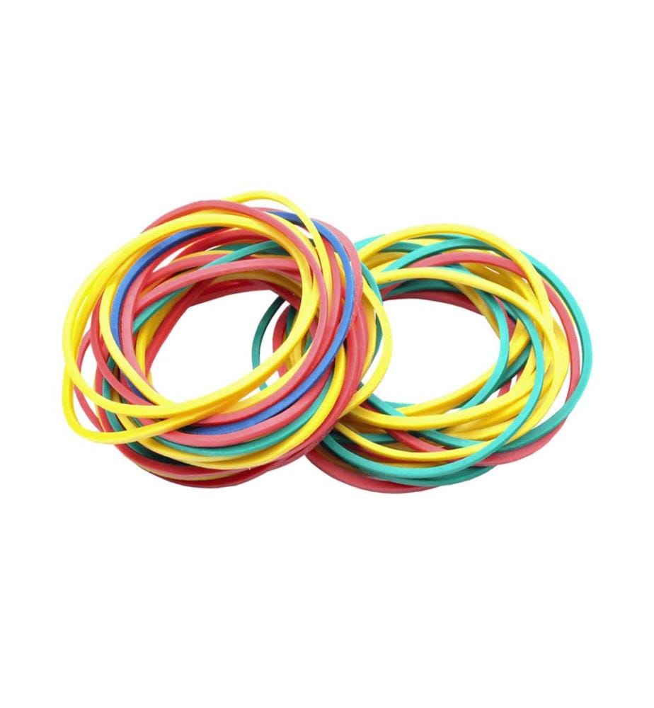 Anneaux en caoutchouc couleurs assorties