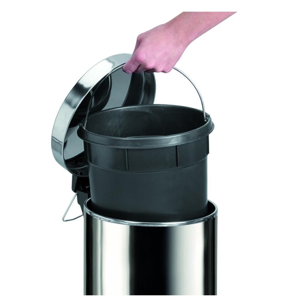 Cestino a pedale in acciaio inox Clean 3L