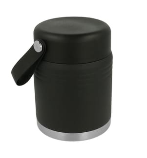 Isolierbehälter aus Edelstahl 0,8L, 11,5x15,8 cm - Schwarz