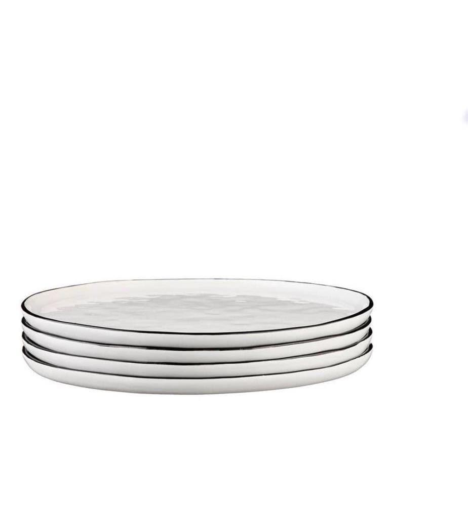 Assiette Pure Ø27,5cm - 4 pièces - Blanc neige