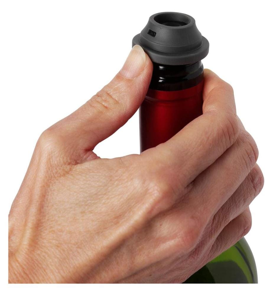 Set de 2 bouchons de vin WA-138 - Noir