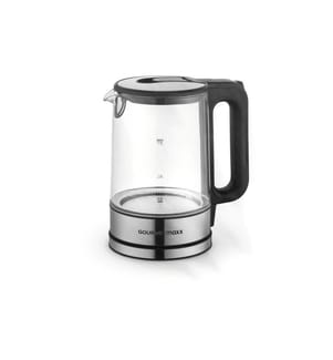 GOURMETMAXX - Wasserkocher 1.7 l, Silber/Transparent