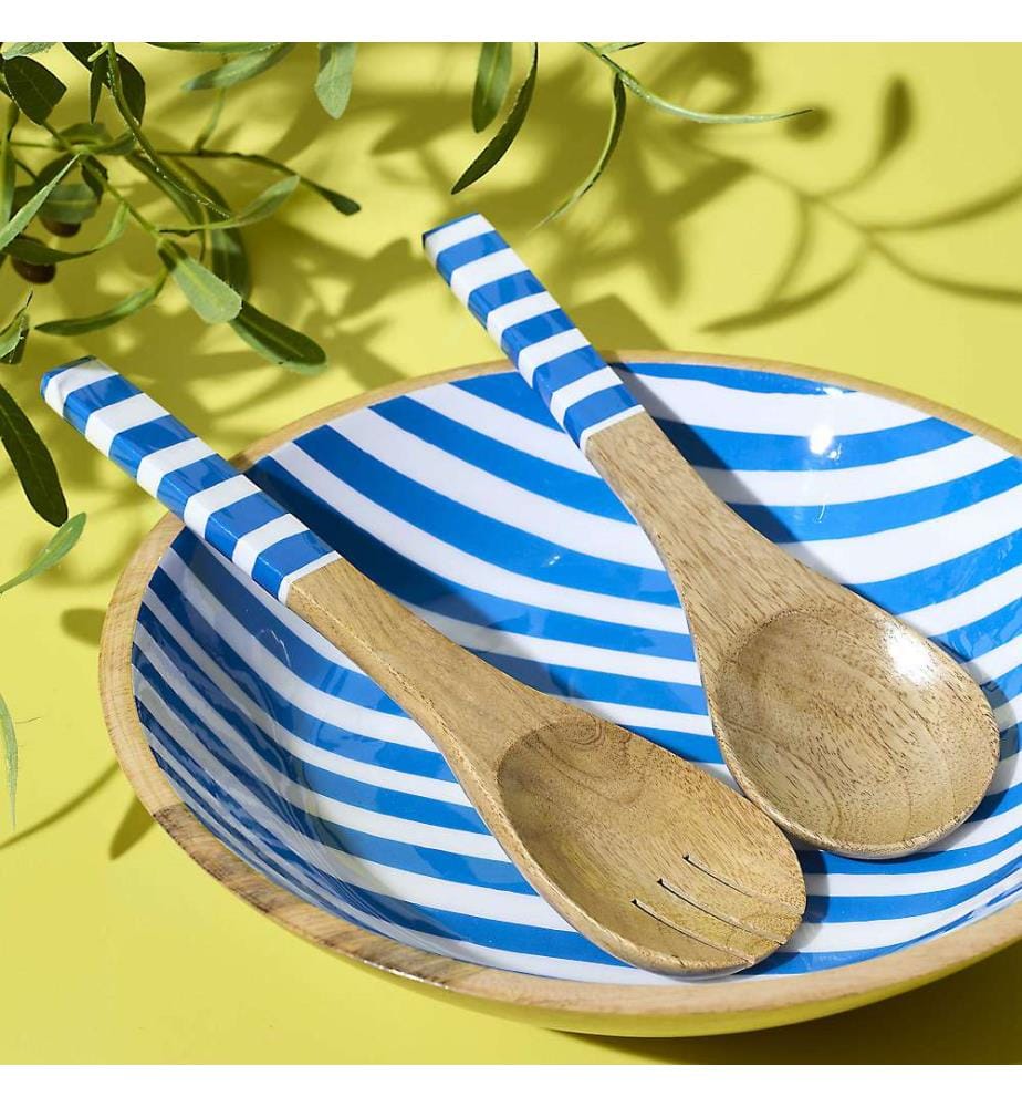 Dolce Vita salad server - Blu e marrone