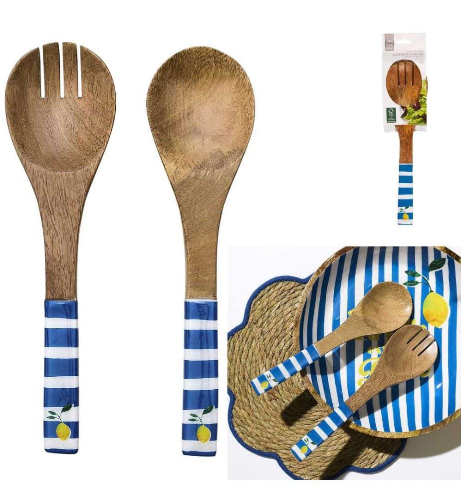 Dolce Vita salad server - Blu e marrone