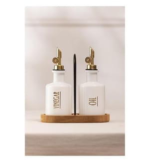 Ölspender-Set (2-teilig) – Weiss