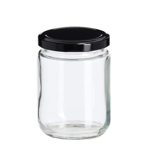 Einmachglas mit Metalldeckel, 220 ml, schwarz