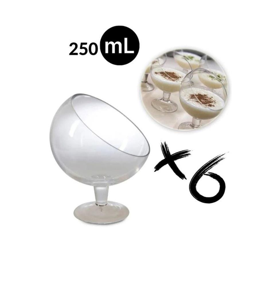 Set di 6 cucchiai da gelato in vetro - Trasparente