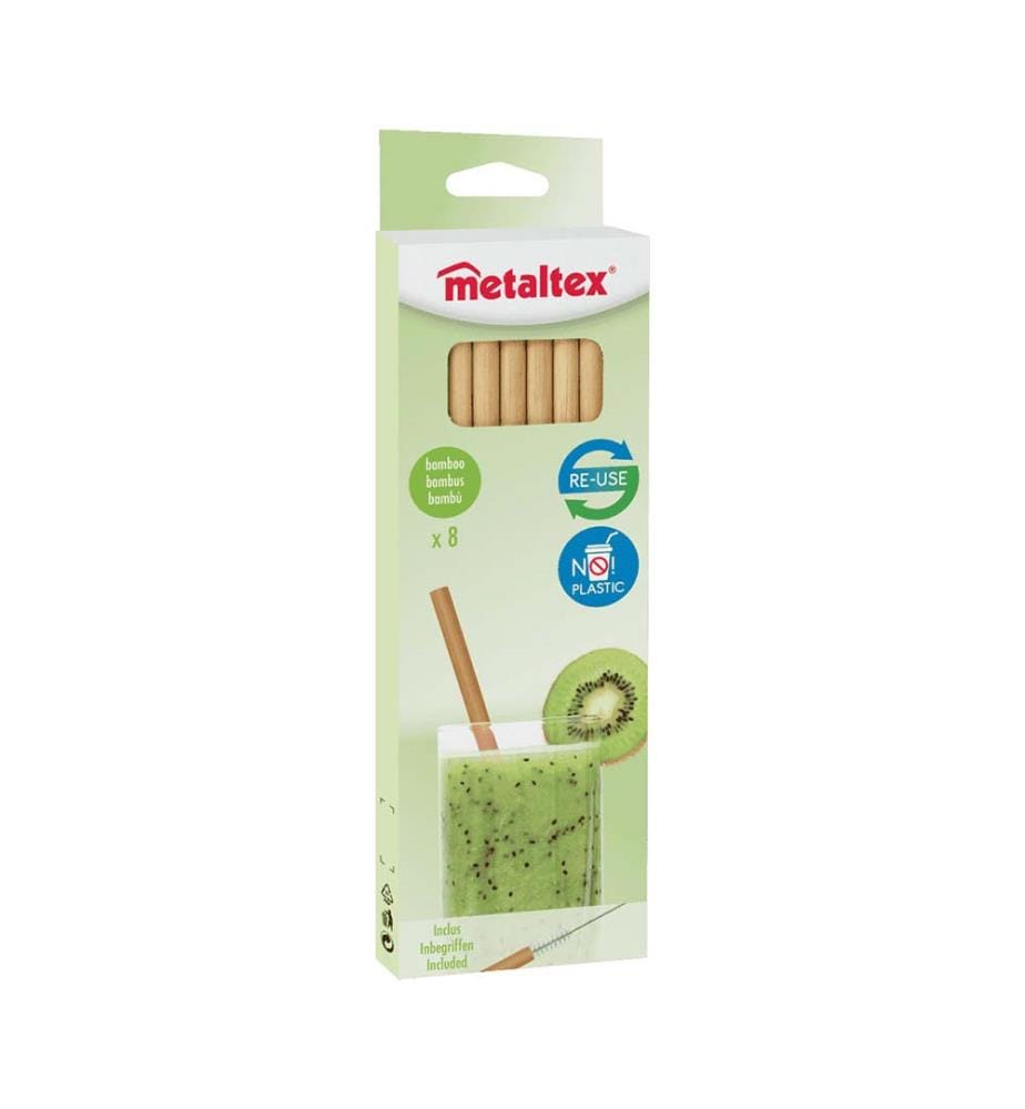 Cannucce di bambù, set di 8, 20 cm +, dritte