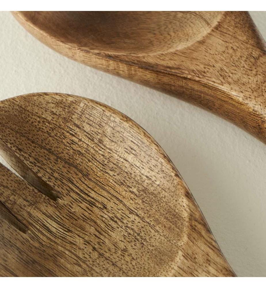Servizio da insalata in legno di mango - 28x7 cm
