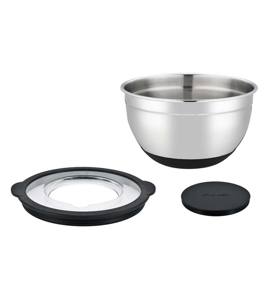 Set di 3 insalatiere con coperchio 16-20-24 cm