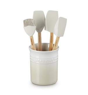 Utensilientopf mit 4 Spateln Création - Weiss