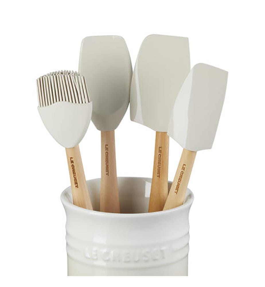 Utensilientopf mit 4 Spateln Création - Weiss