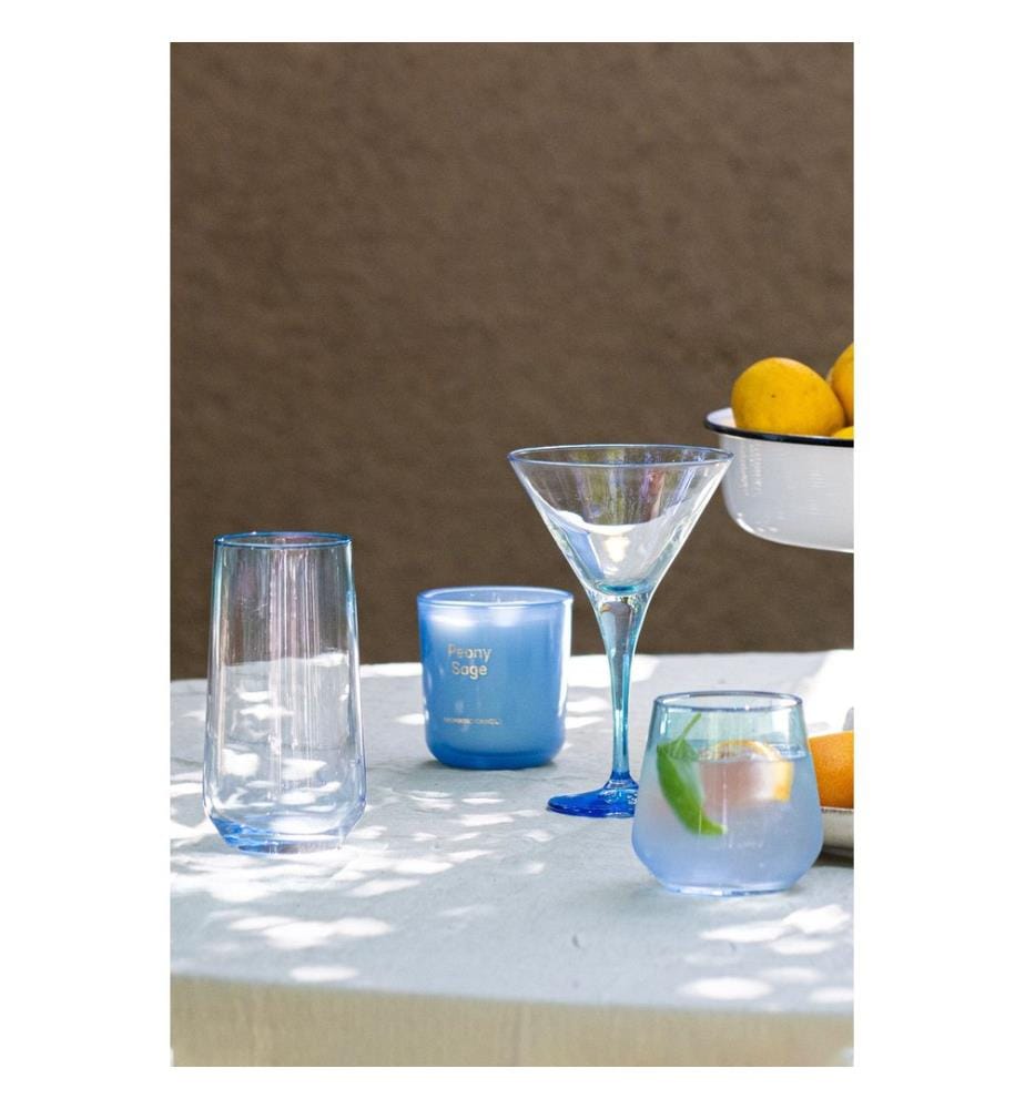 Service de verres (4 pièces) - Bleu turquoise